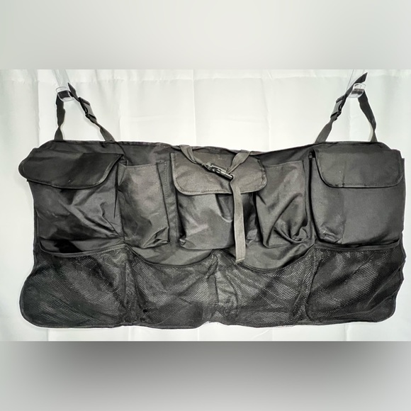 Car Rear Cargo Area Back of Seat Large Storage Organizer With Pockets - Picture 7 of 8